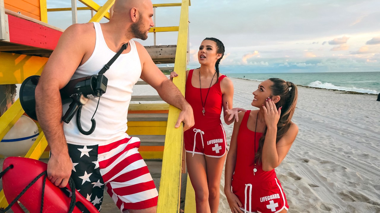 Horny Lifeguards Share A Cock MacKenzie Mace Kylie Rocket JMac1